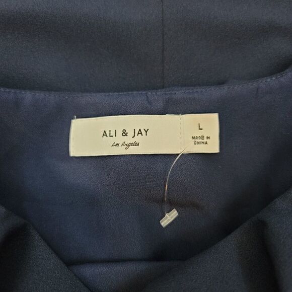 NEW Ali & Jay Love Story Cold Shoulder Maxi Dress In Navy Blue Size Large - Picture 13 of 16